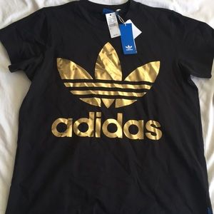 black and gold adidas shirt